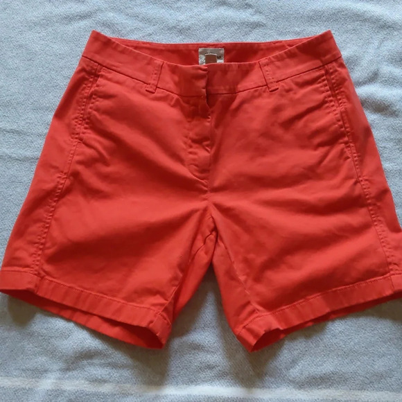 J Crew sz 6 Red shorts - Picture 1 of 4